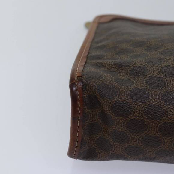 CELINE Macadam Canvas Clutch Bag PVC Brown Auth bs14884 - Picture 7 of 16